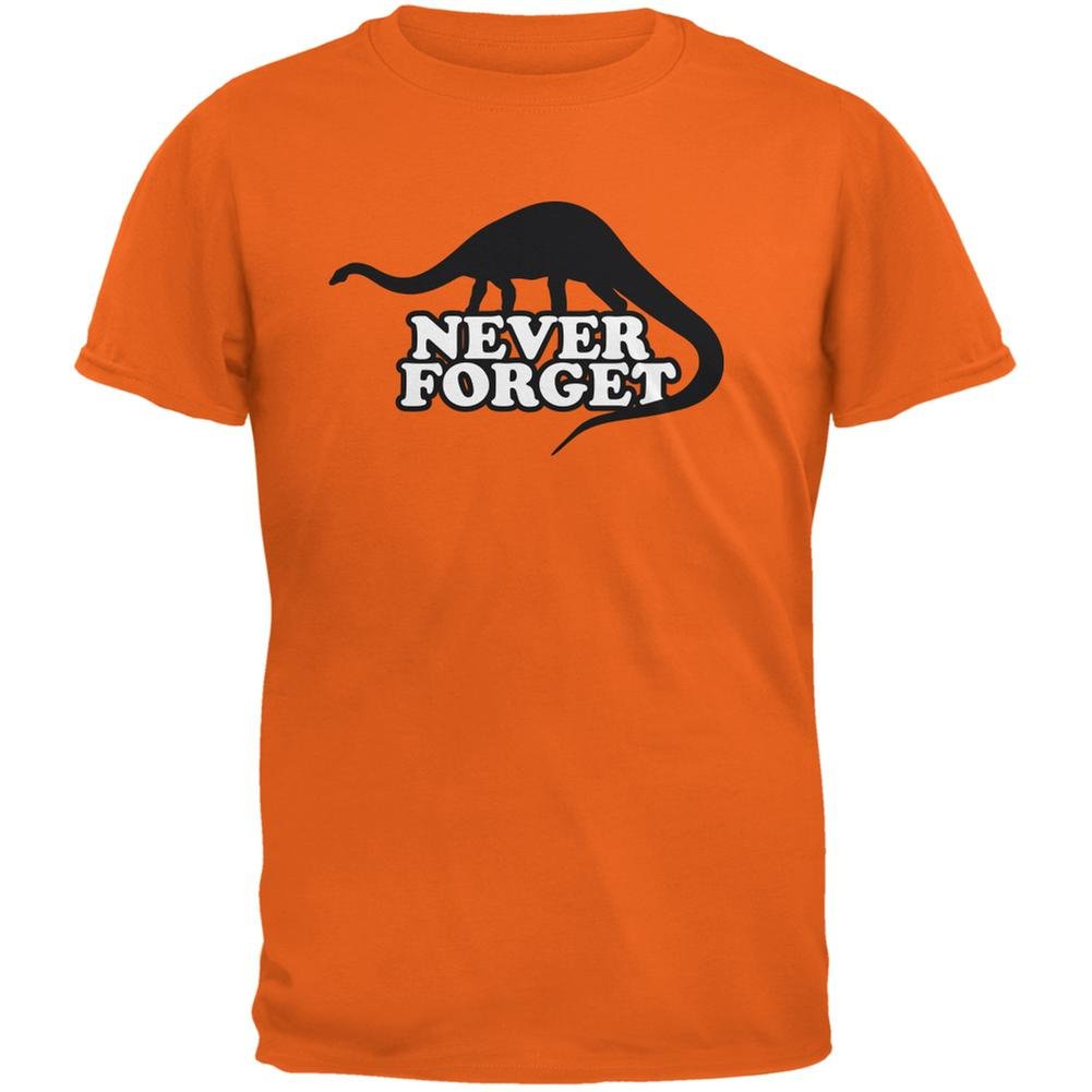 Jurassic Never Forget Adult orange T-Shirt