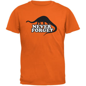 Jurassic Never Forget Adult orange T-Shirt