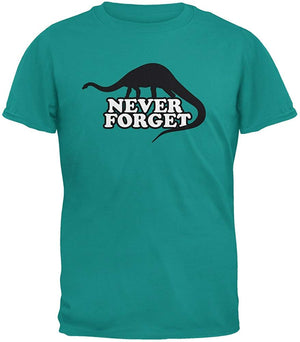 Jurassic Never Forget Jade Adult green T-Shirt