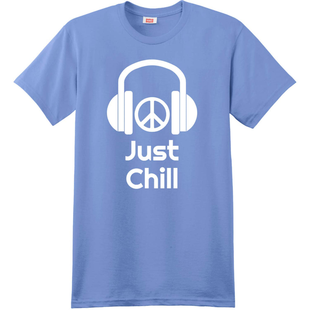 Just Chill Headphones Carolina Blue T-Shirt