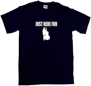 Just Here for Upright Bass Logo Men's Black T-Shirt