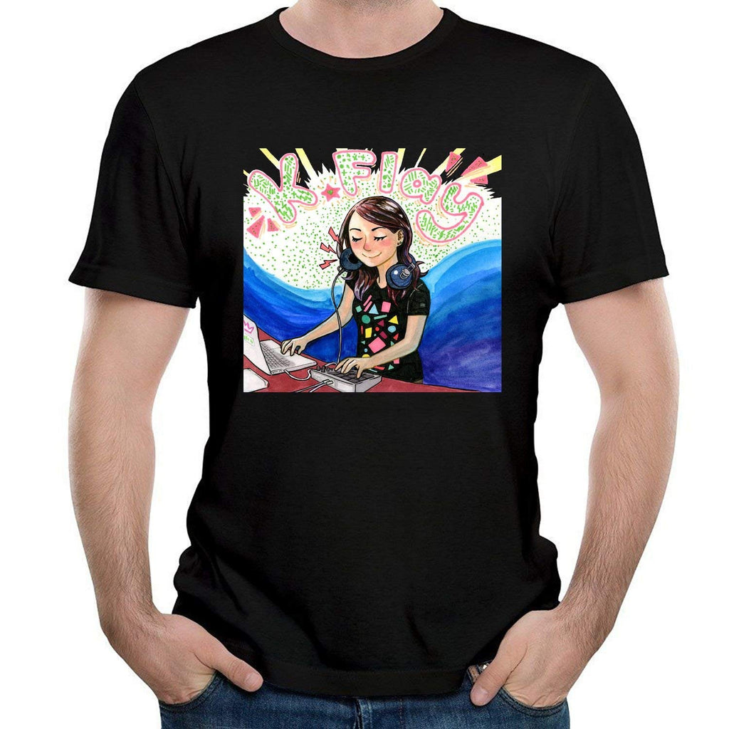 K Flay Art Men's Casual Short Sleeve Print Fashion Black T-Shirt