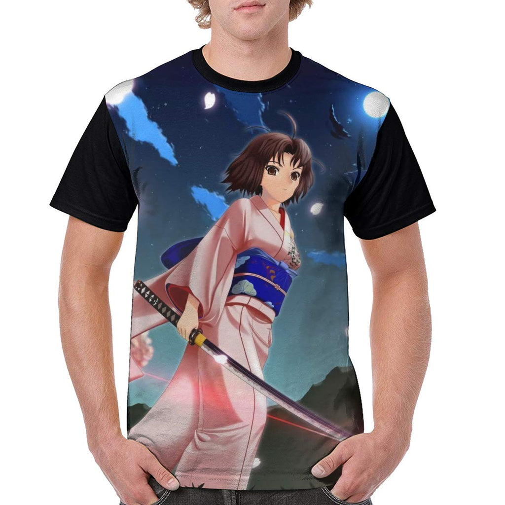 Kara No Kyoukai Men Funny Short Sleeve black T-Shirt