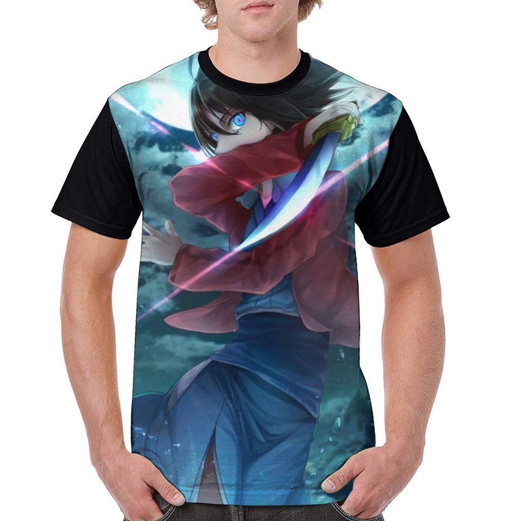 Kara No Kyoukai Men's Print Short Sleeve black T-Shirt