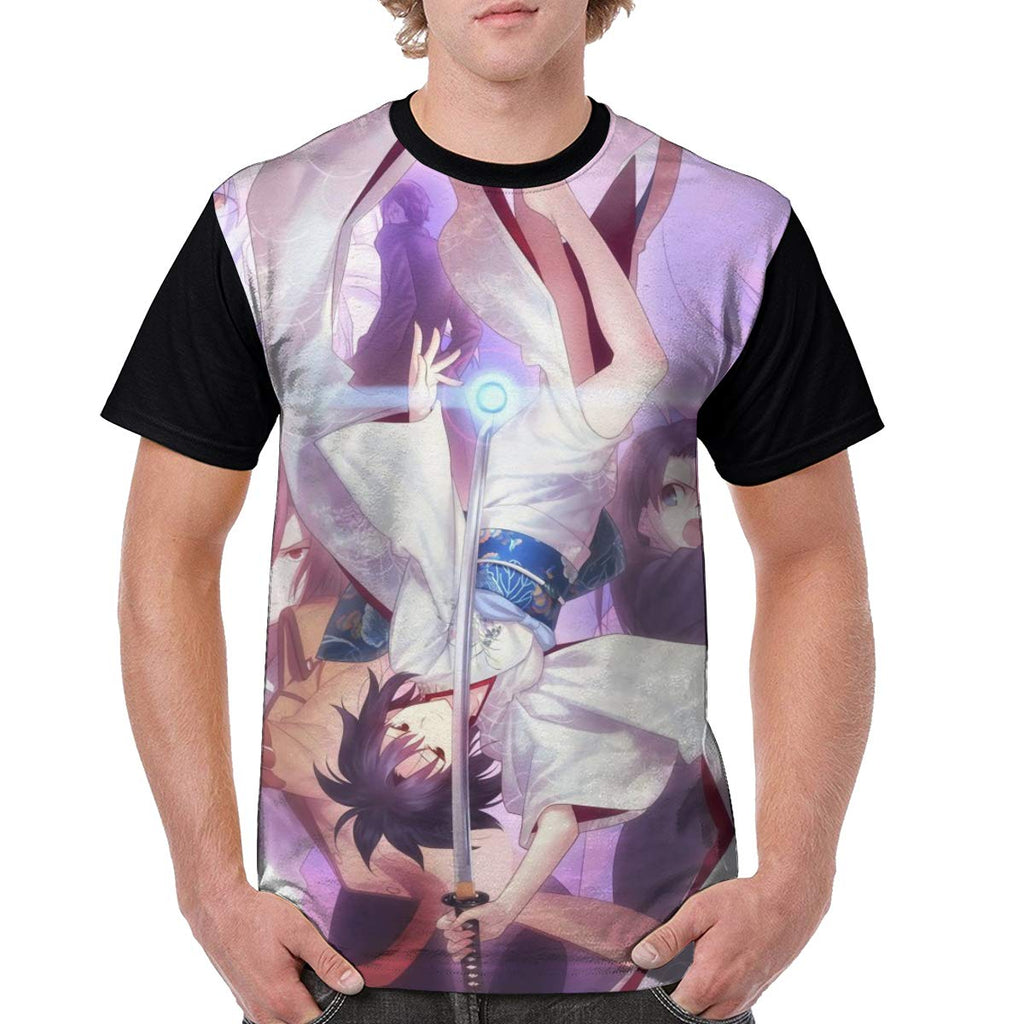 Kara No Kyoukai Mens Funny Short Sleeve black T-Shirt