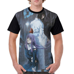 Kara No Kyoukai Mens Print Short Sleeve black T-Shirt
