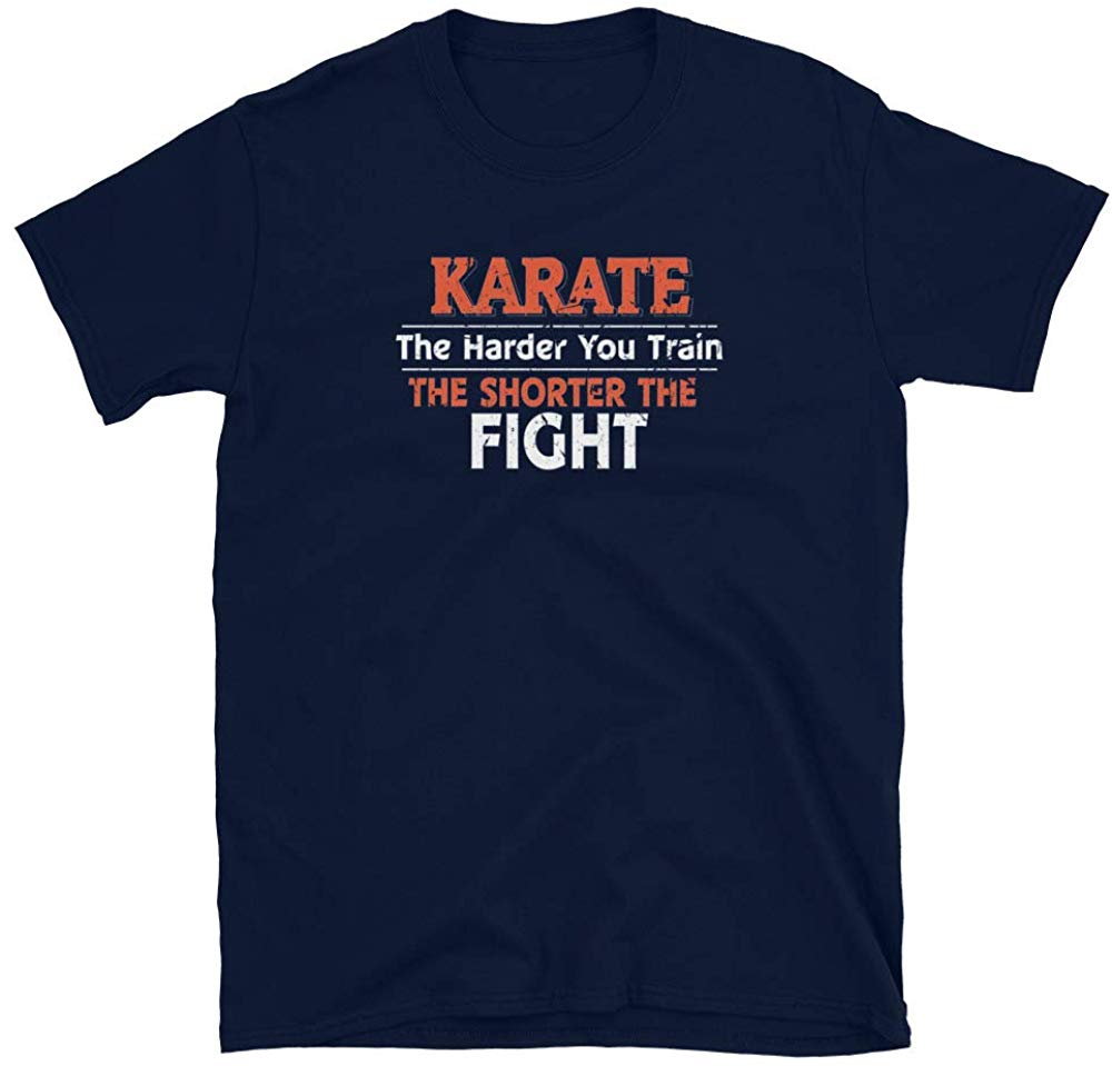Karate The Harder You Train The Shorter The Fight Navy T-Shirt