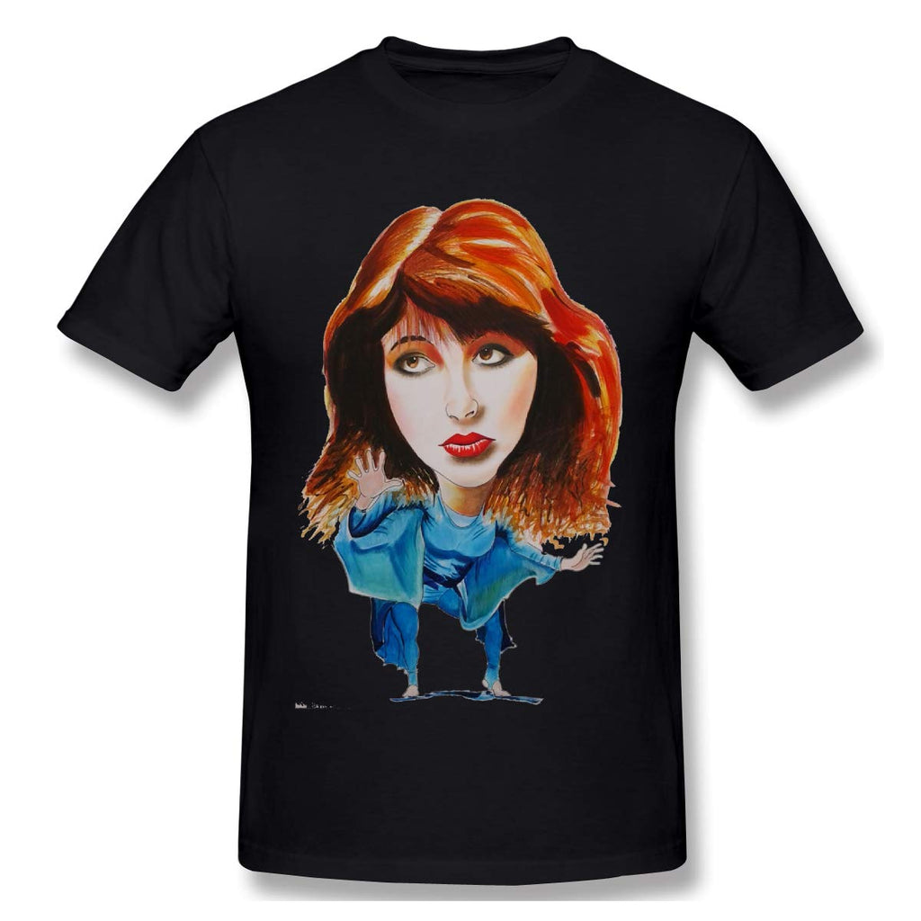 Kate Bush Mans New Short Sleeve Basic Cotton Black T-Shirt