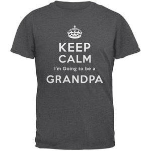 Keep Calm Going to be Grandpa Adult Grey T-Shirt