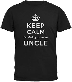 Keep Calm Going to be Uncle Adult Black T-Shirt