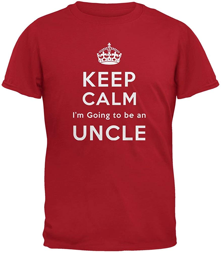 Keep Calm Going to be Uncle Adult Red T-Shirt