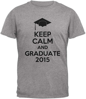 Keep Calm Graduate 2015 Heather Adult grey T-Shirt
