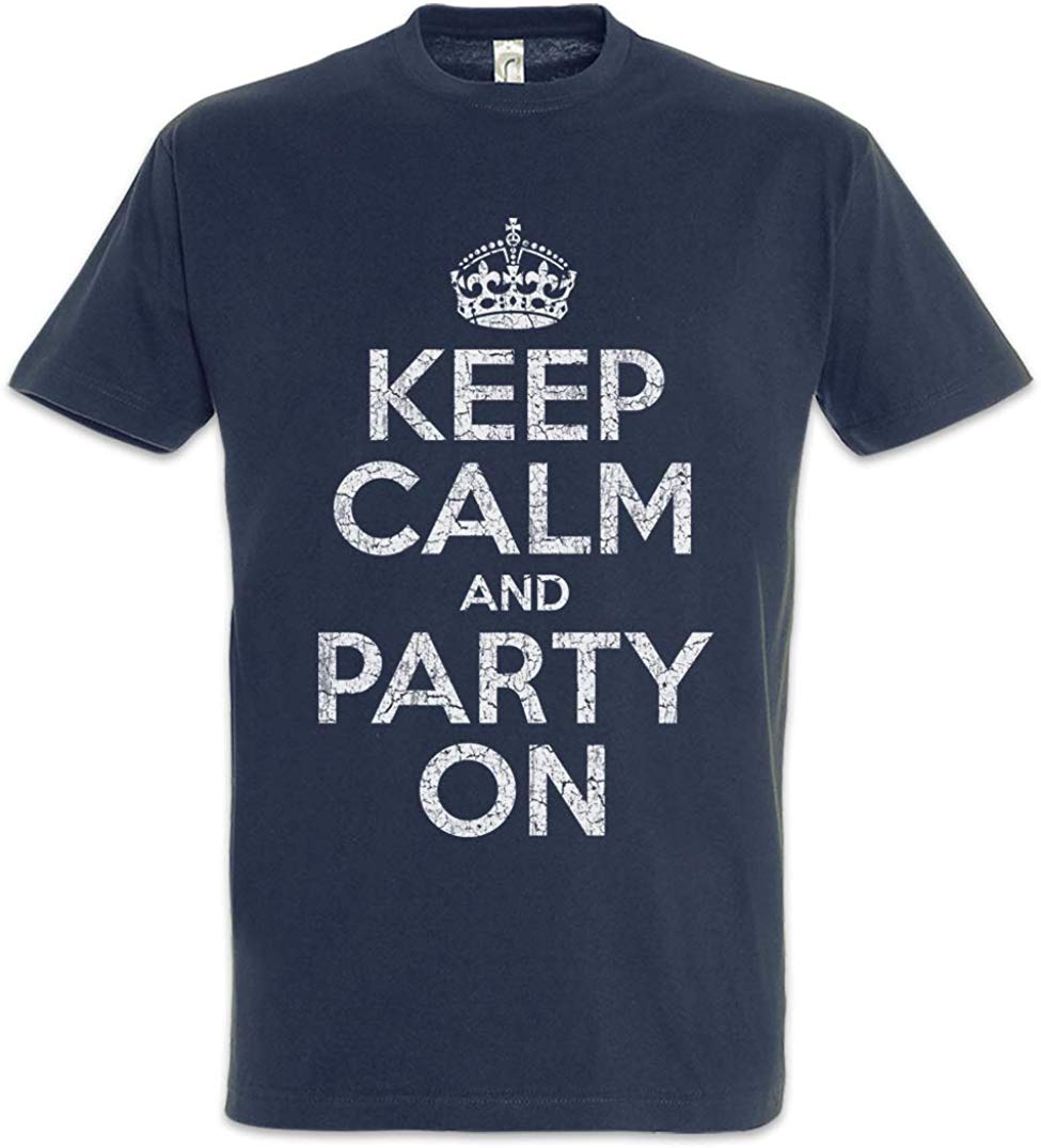 Keep Calm and Party On Men Natural T-Shirt