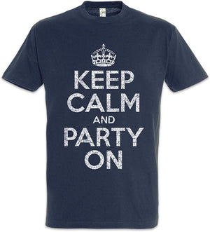 Keep Calm and Party On Men Natural T-Shirt