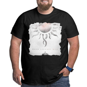 KennedyF Mens Godsmack When Legends Rise Big Size Cotton black T-Shirt