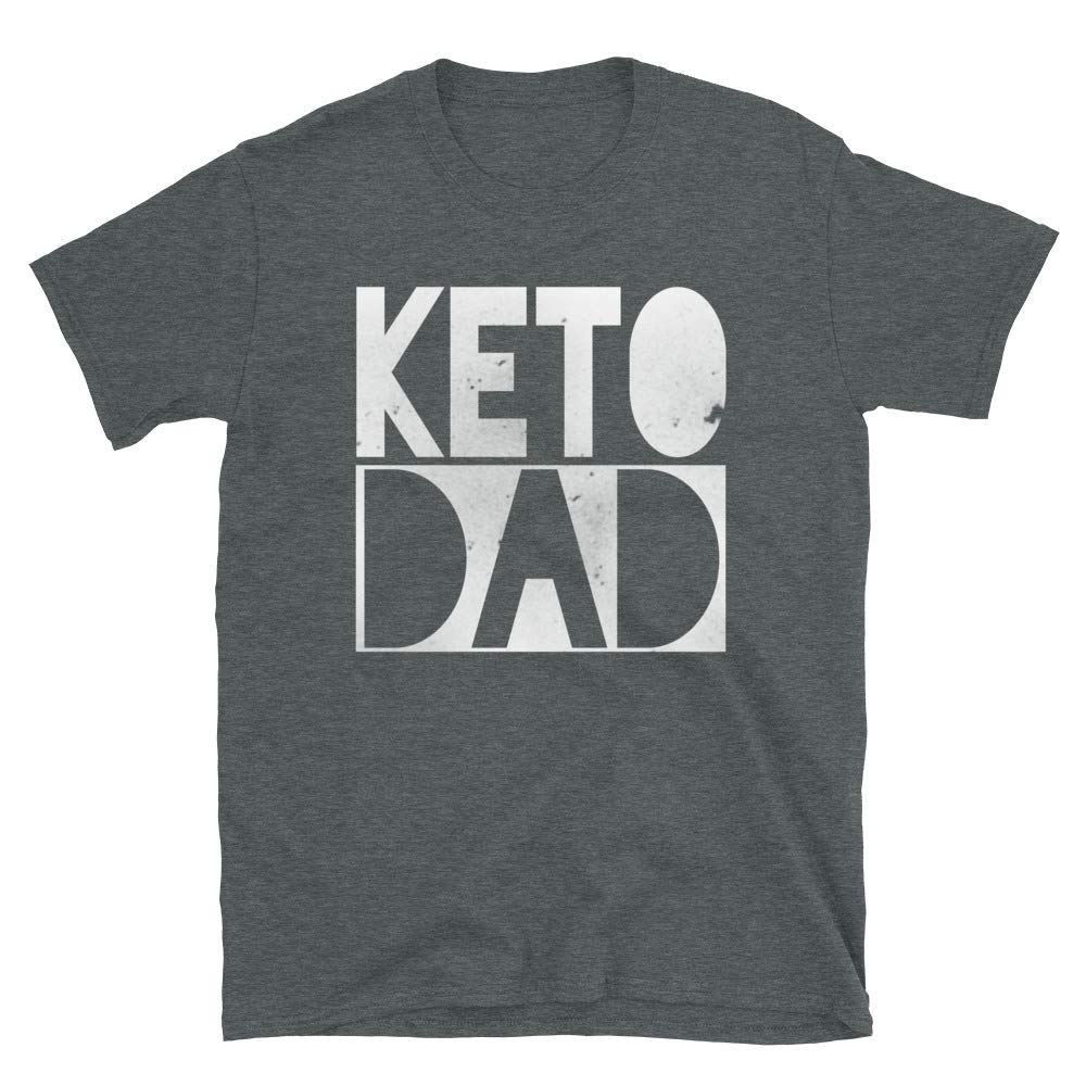 Keto Dad Ketogenic Low Carb Diet Ketosis Dark Heather T-Shirt