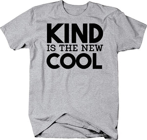 Kind is The New Cool Bold Uplifting Positivity Friendly Caringfor Men Heather Grey T-Shirt