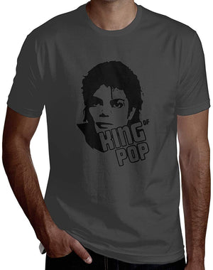 King of Pop 2019 Geek Combed Cotton for Man's Short Sleeve Deep Heather T-Shirt