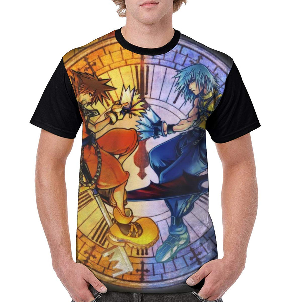 Kingdom Hearts Game Mens Personality Short Sleeve black T-Shirt