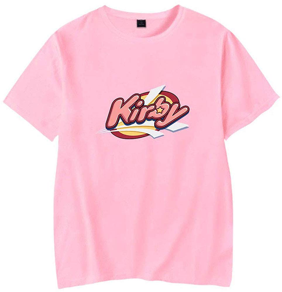 Kirby Popular Game Peripheral Print Fashion Casual Short Sleeve Mens and Women Summer A Pink T-Shirt