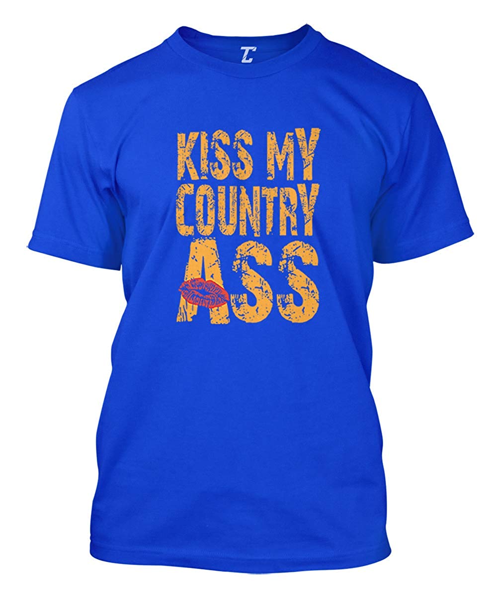 Kiss My Country Ass American Southern Men's Royal T-Shirt