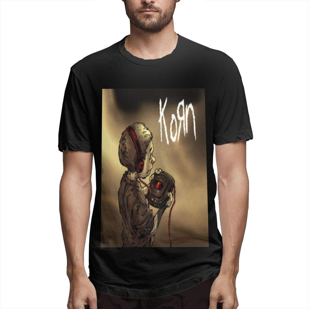 Ko-rn Men's Basic Short Sleeve black T-Shirt