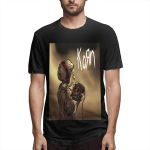 Ko-rn Men's Basic Short Sleeve black T-Shirt