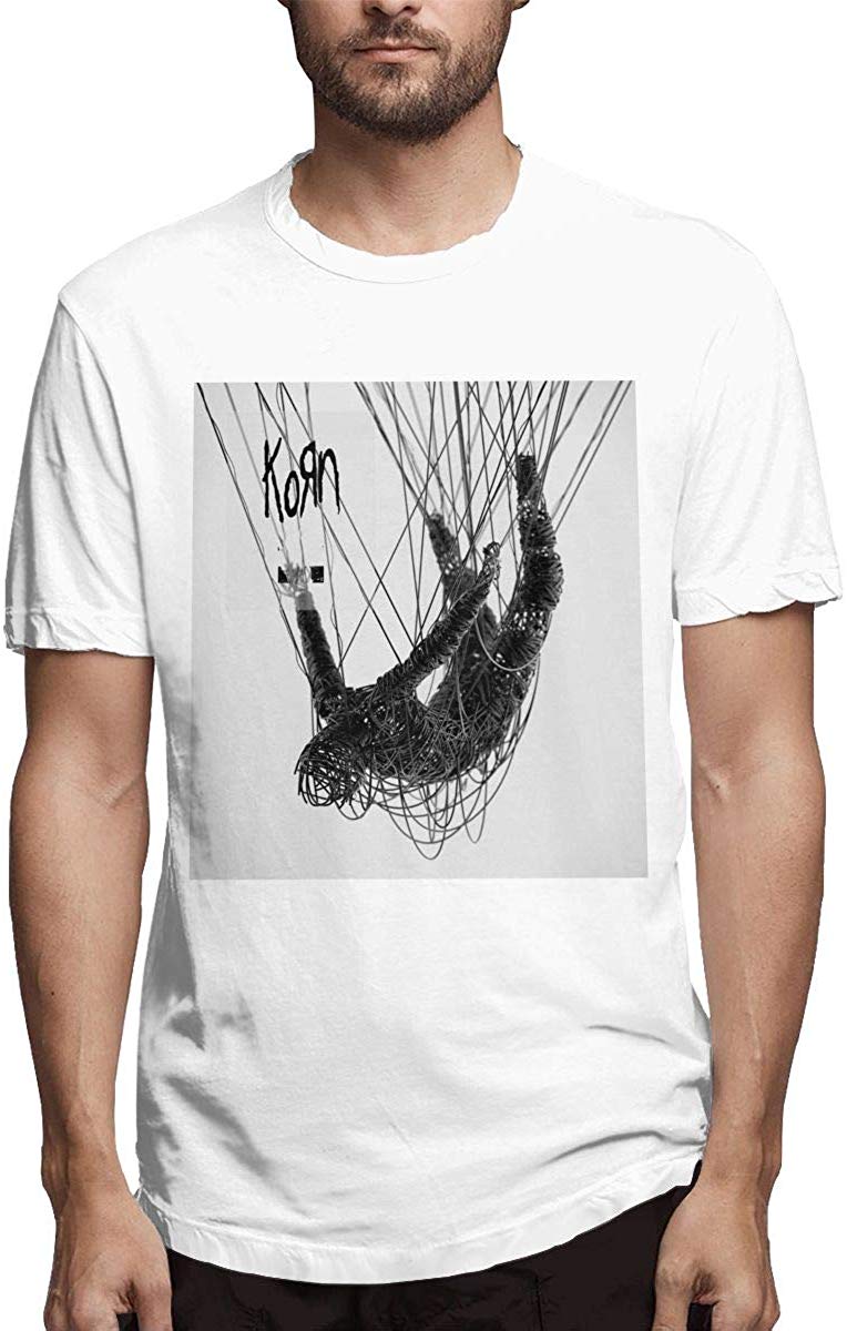 Ko-rn Men's Basic Short Sleeve white T-Shirt