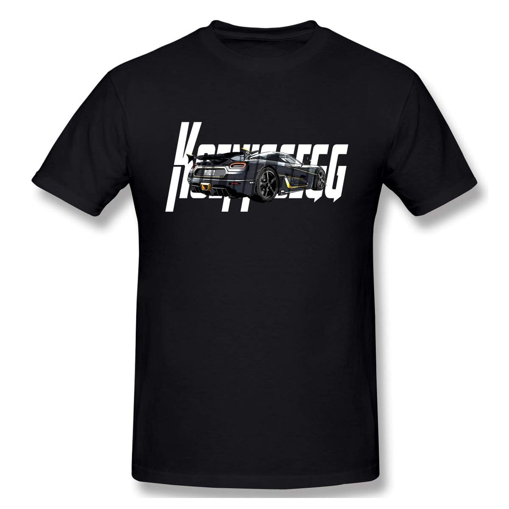 Koeni-gsegg-2 Cotton Short Sleevefor Mens Travel Gym Black T-Shirt