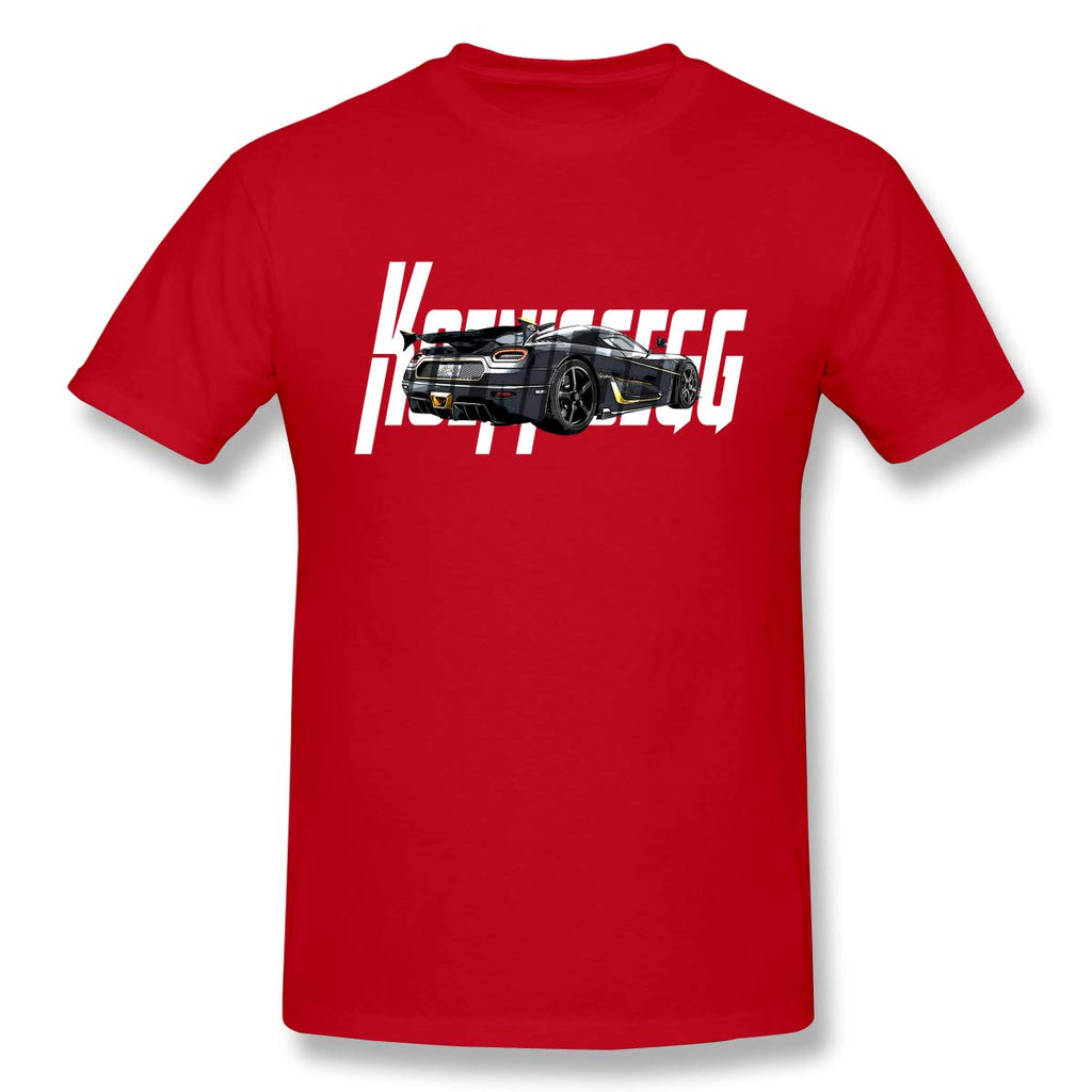 Koeni-gsegg-2 Cotton Short Sleevefor Mens Travel Gym Red T-Shirt