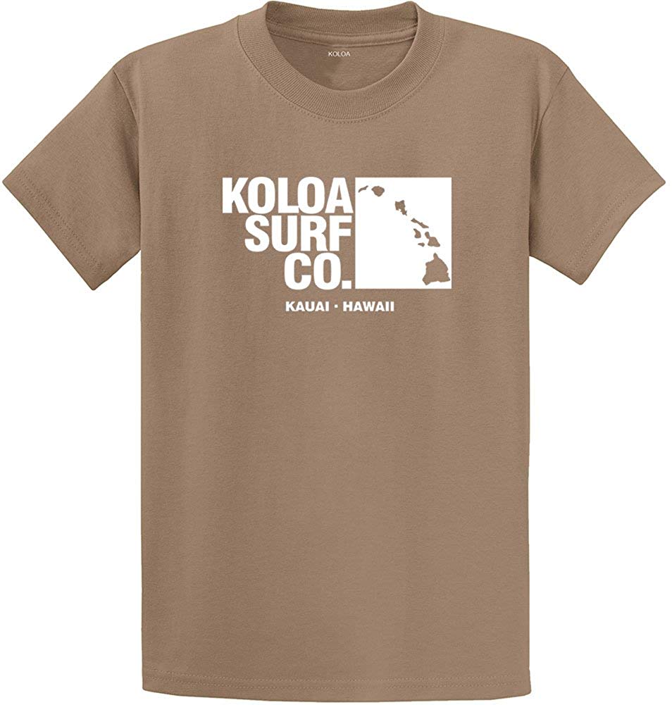 Koloa Surf Archipelago Heavyweight Cotton Reg Big and Tall Sizes Sand / White T-Shirt