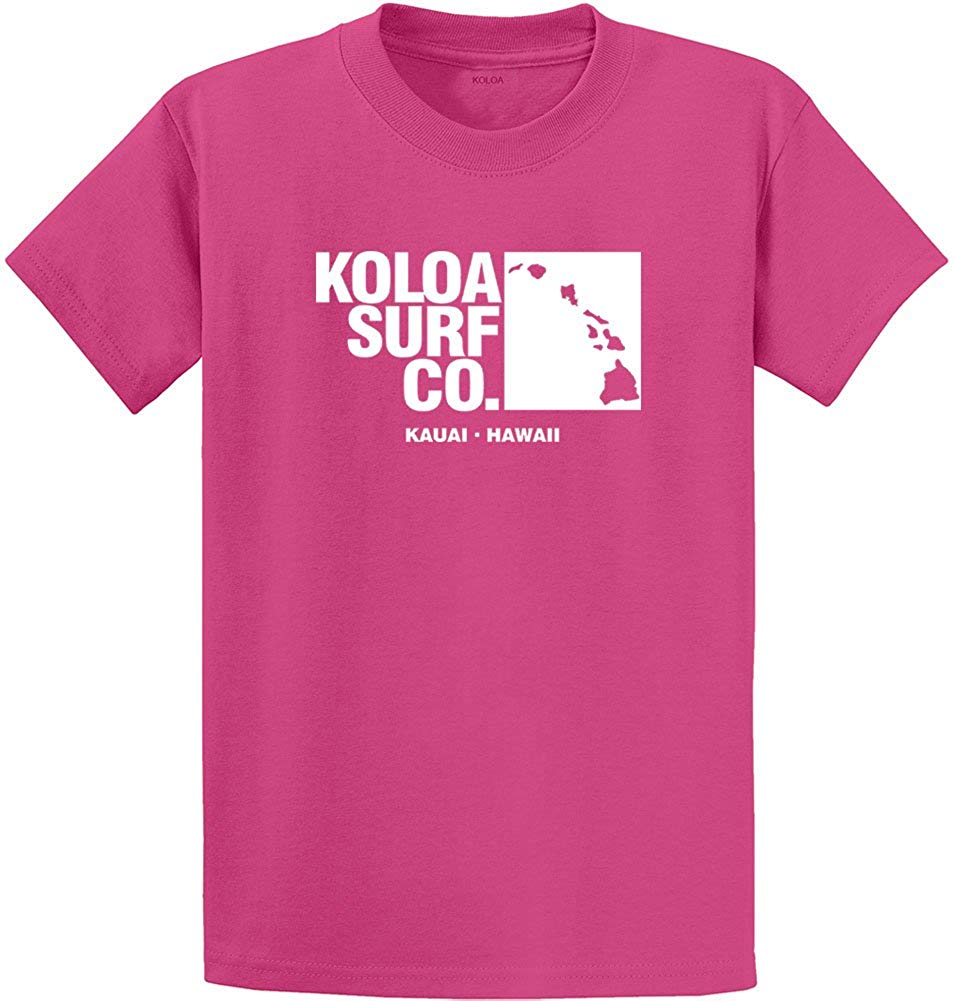 Koloa Surf Archipelago Heavyweight Cotton Reg Big and Tall Sizes Sangria / White T-Shirt