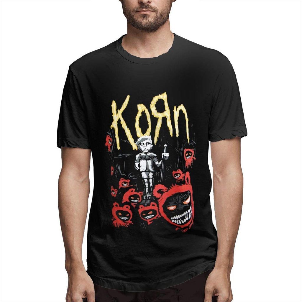 Korn Band Men's Cotton Short Sleeve Top black T-Shirt