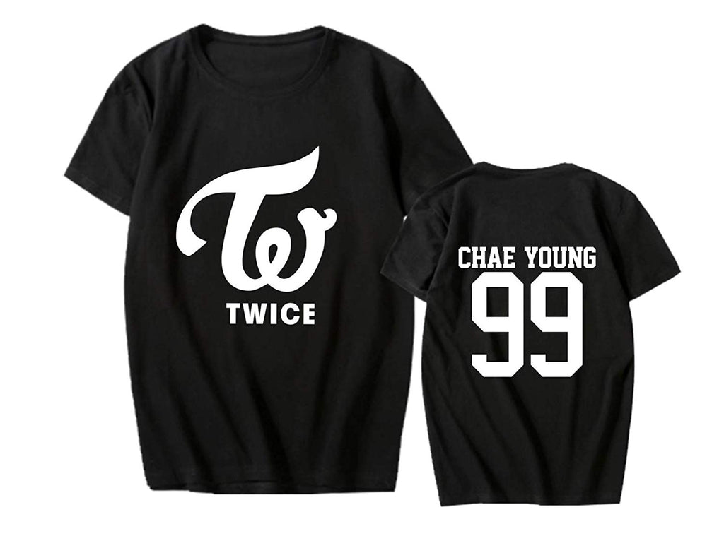 Kpop Twice Concert Unisex Momo Tzuyu Dahyun Z-black Chae Young T-Shirt