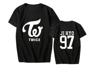 Kpop Twice Concert Unisex Momo Tzuyu Dahyun Z-black Jihyo T-Shirt