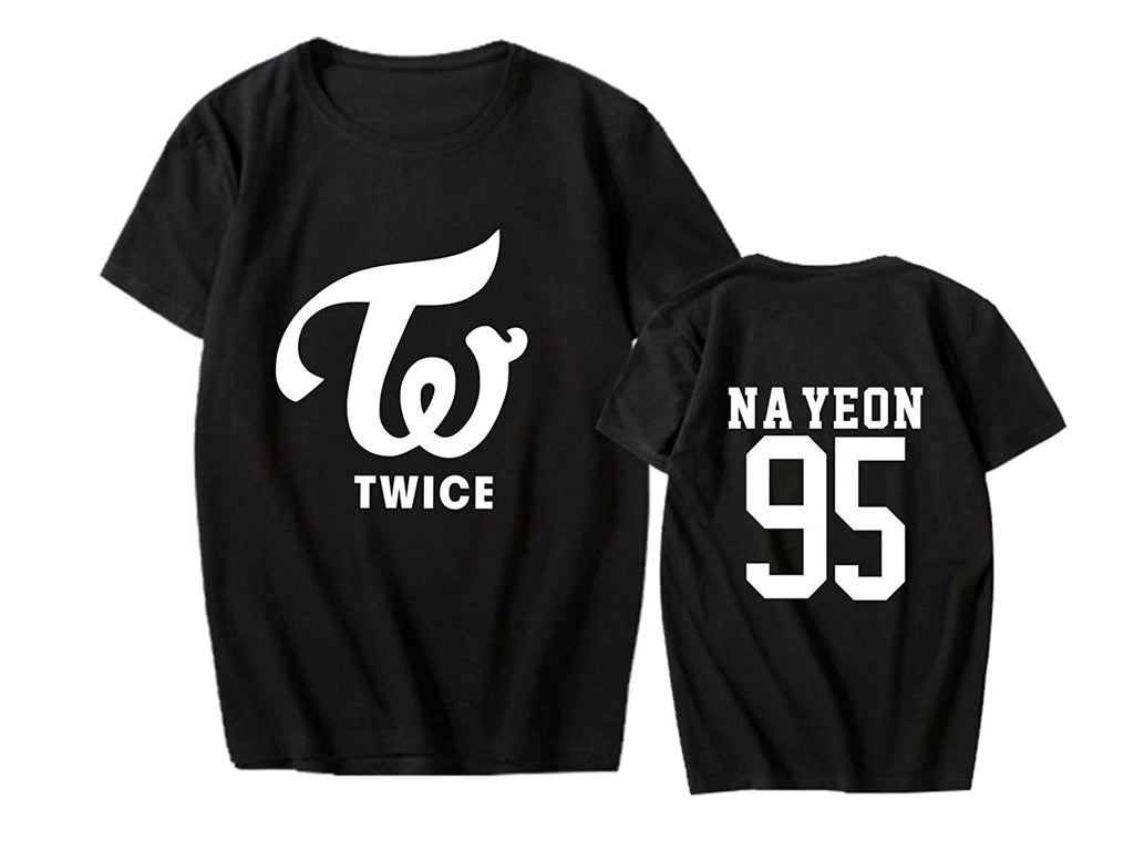 Kpop Twice Concert Unisex Momo Tzuyu Dahyun Z-black Na Yeon T-Shirt
