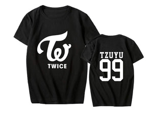 Kpop Twice Concert Unisex Momo Tzuyu Dahyun Z-black Tzuyu T-Shirt
