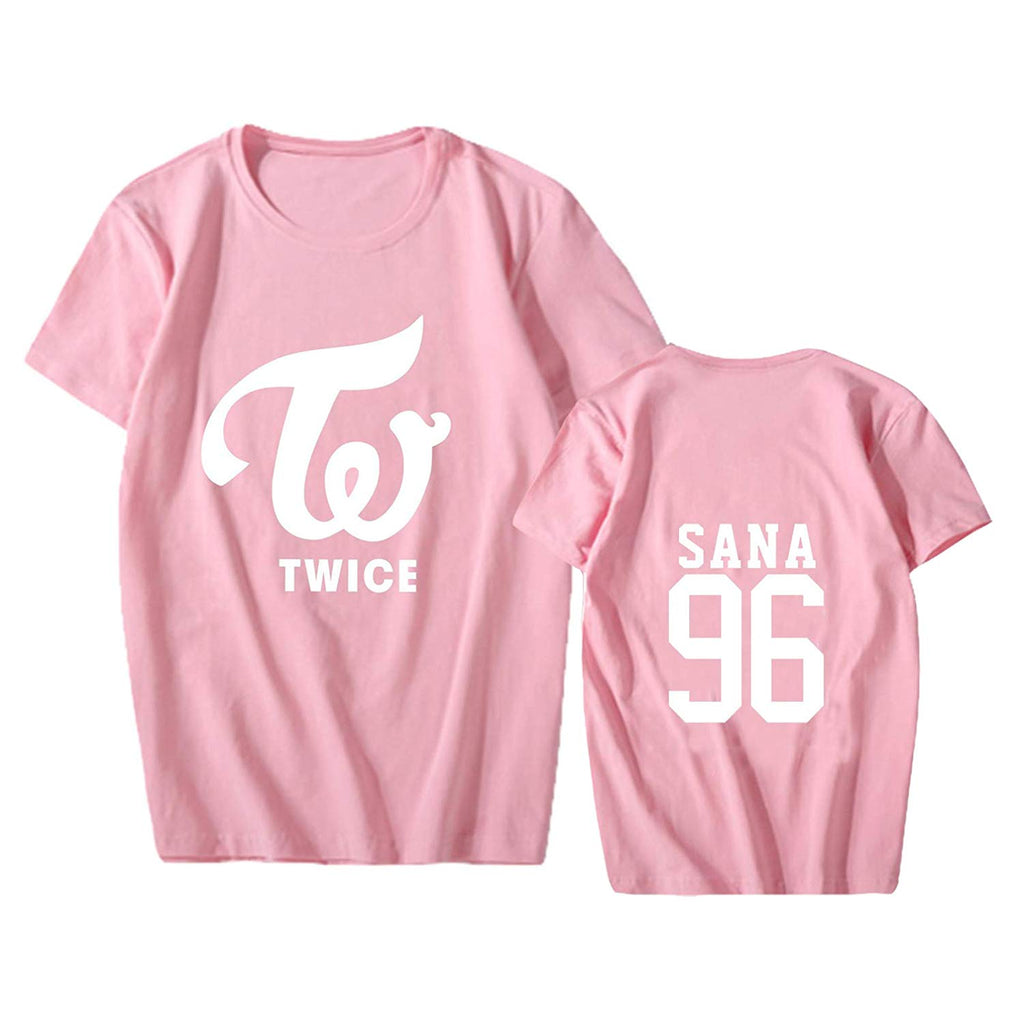 Kpop Twice Concert Unisex Momo Tzuyu Dahyun Z-pink Sana T-Shirt