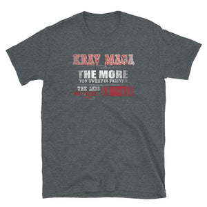 Krav MAGA More Sweat in Practice Less Bleed Battle Dark Heather T-Shirt