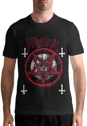 Krisiun Sports Mens Tops Short Sleeve Black T-Shirt
