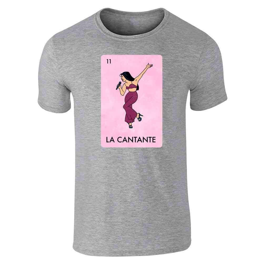 La Cantante Singer Mexican Lottery Funny Parody Tejano Music Graphicfor Men Gray T-Shirt
