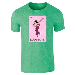 La Cantante Singer Mexican Lottery Funny Parody Tejano Music Graphicfor Men Heather Irish Green T-Shirt