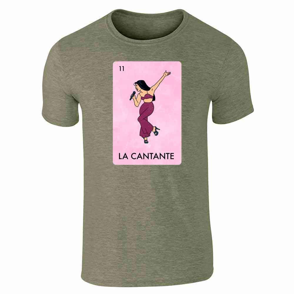 La Cantante Singer Mexican Lottery Funny Parody Tejano Music Graphicfor Men Heather Military Green T-Shirt