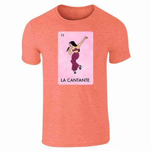 La Cantante Singer Mexican Lottery Funny Parody Tejano Music Graphicfor Men Heather Orange T-Shirt