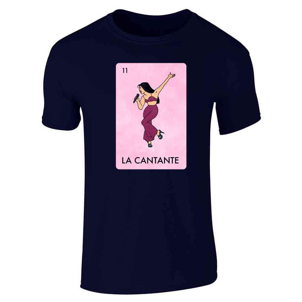 La Cantante Singer Mexican Lottery Funny Parody Tejano Music Graphicfor Men Navy Blue T-Shirt