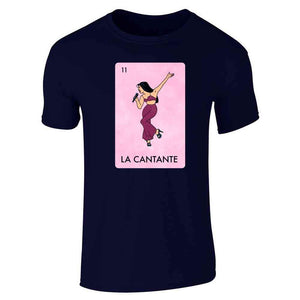 La Cantante Singer Mexican Lottery Funny Parody Tejano Music Graphicfor Men Navy Blue T-Shirt