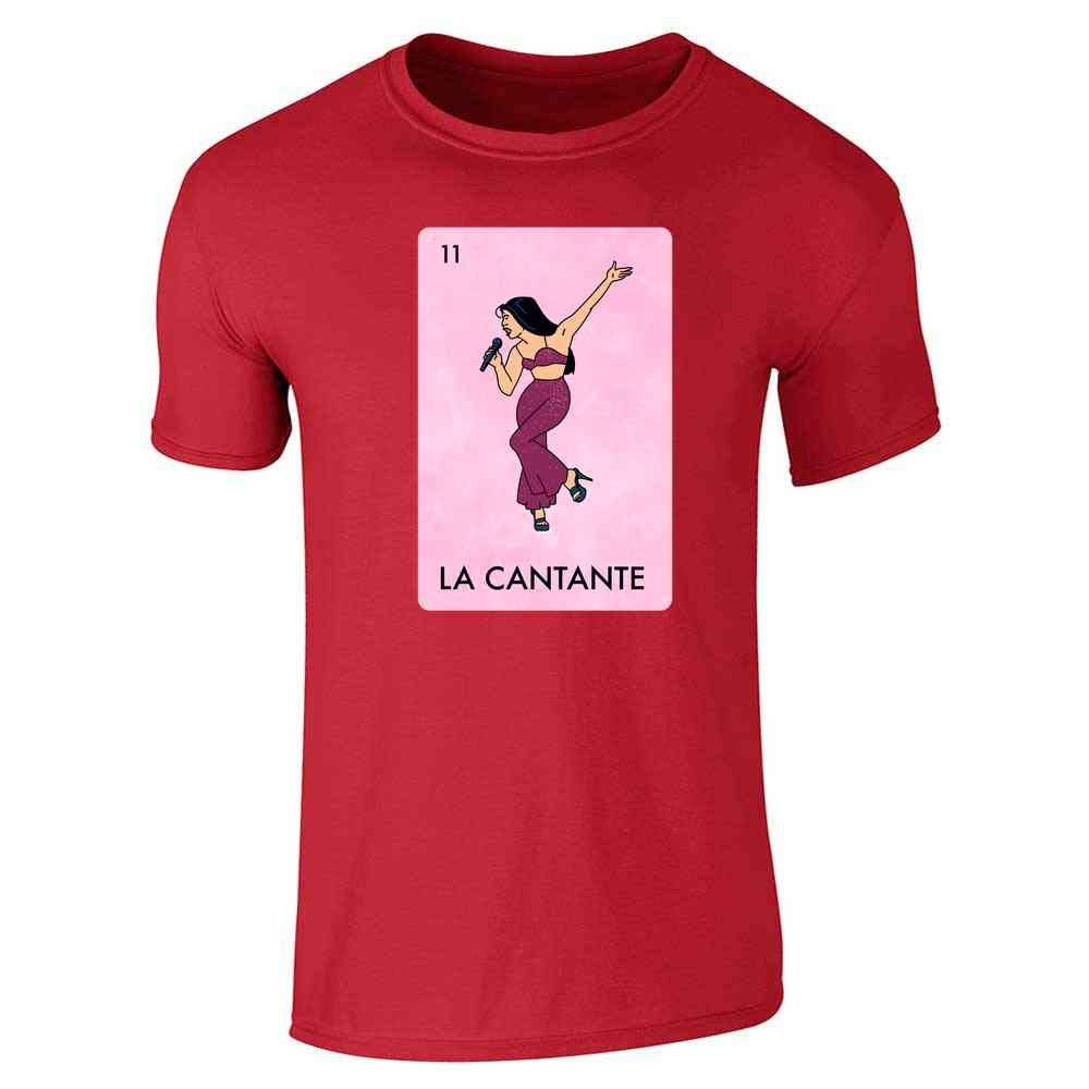 La Cantante Singer Mexican Lottery Funny Parody Tejano Music Graphicfor Men Red T-Shirt
