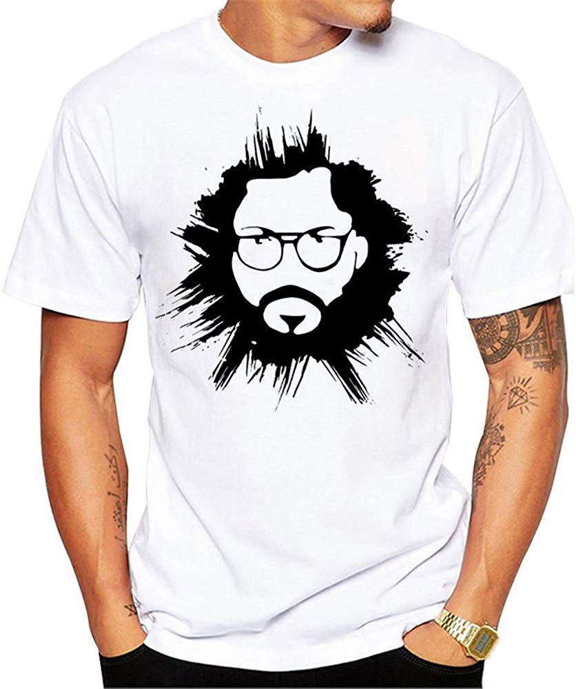La Casa de Papel Man's Casual Street Style Printed Top(Style 3) style06 T-Shirt