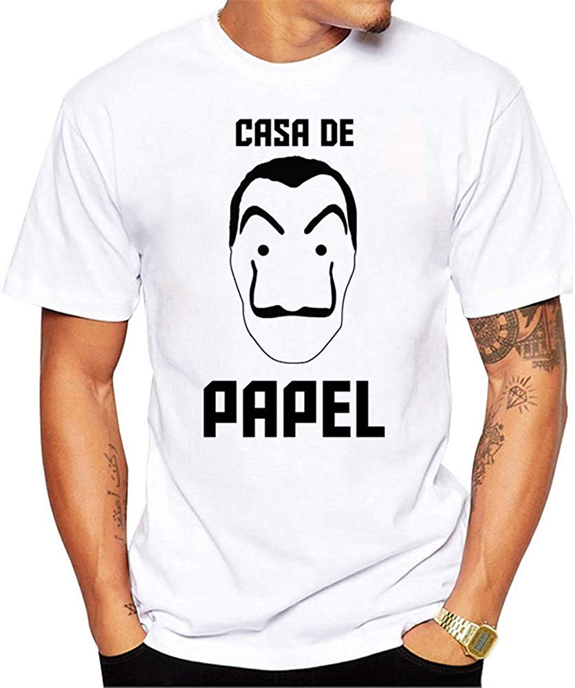 La Casa de Papel Man's Casual Street Style Printed Top(Style 3) style10 T-Shirt