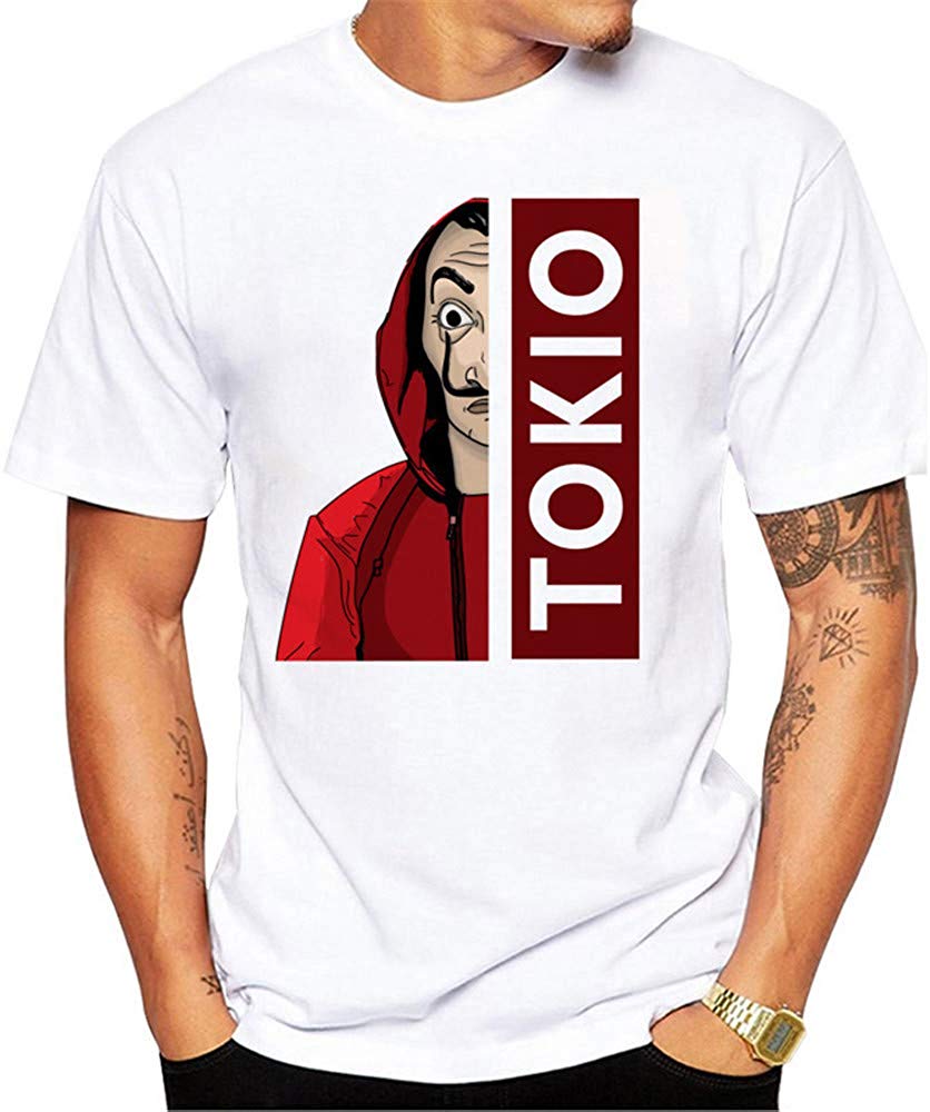 La Casa de Papel Man's Casual Street Style Printed Top(Style 3) style11 T-Shirt
